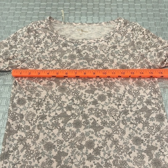 KIM ROGERS  pink floral t-shirt size small - Picture 5 of 7